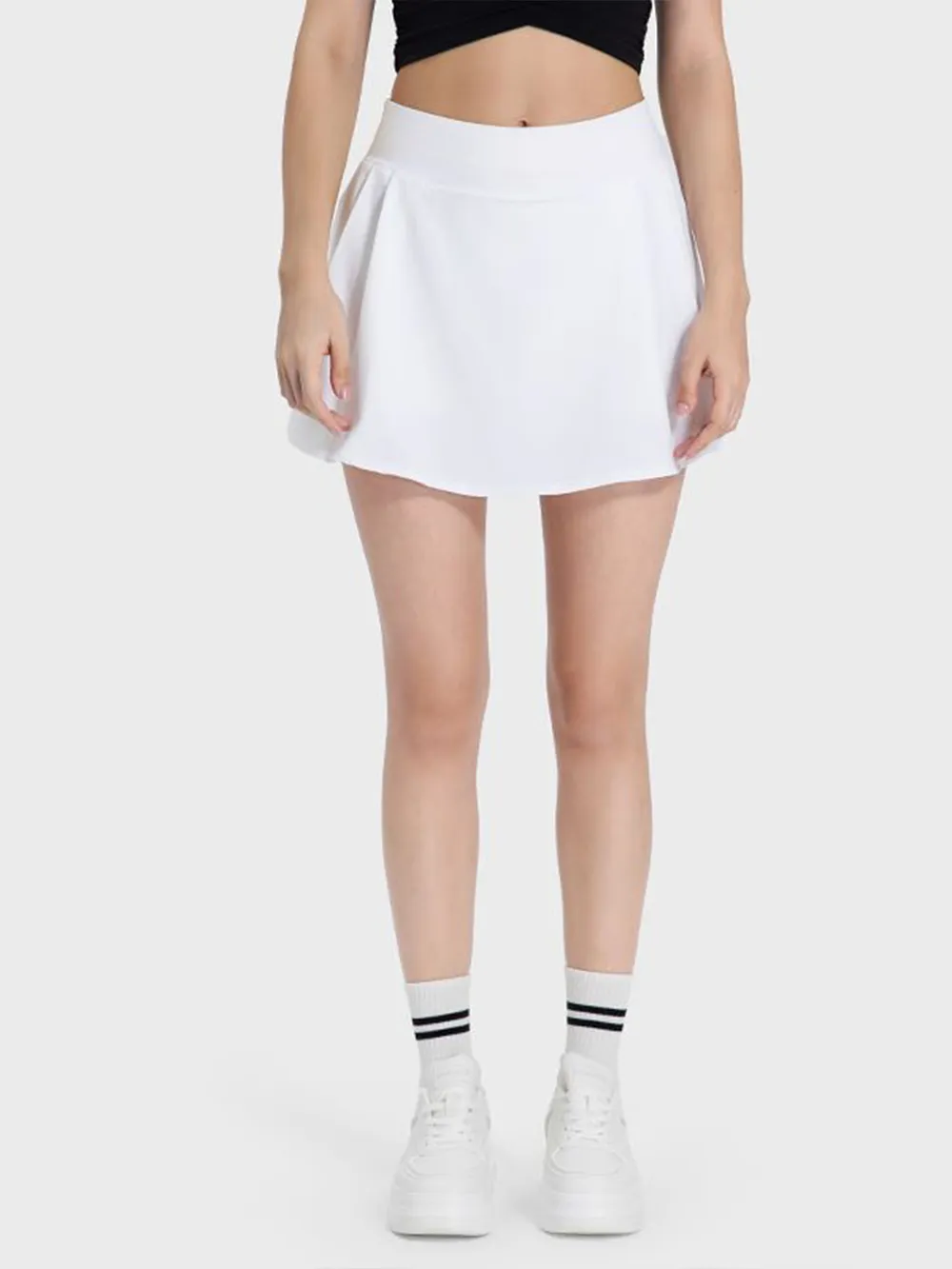 Pleated Detail Mid-Rise Waist Active Skirt, image 6