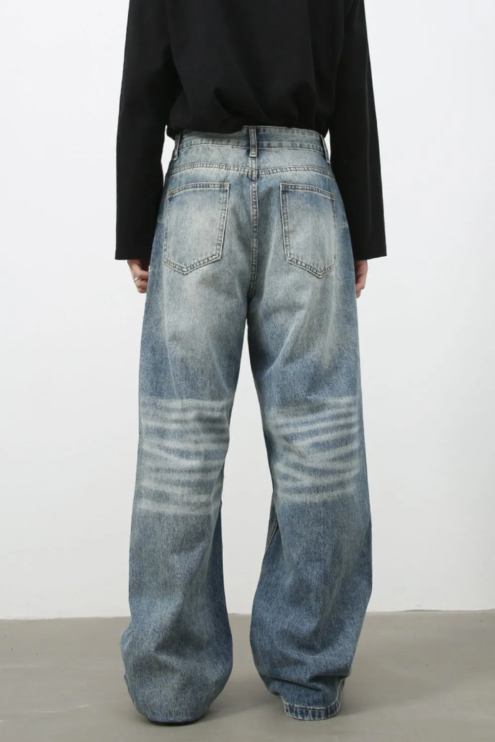 Men's Wide Leg Jeans with Pockets, image 3
