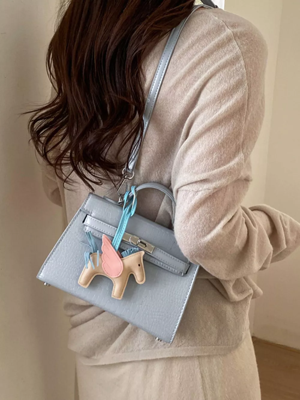 Crocodile Embossed Mini Crossbody Bag, image 3