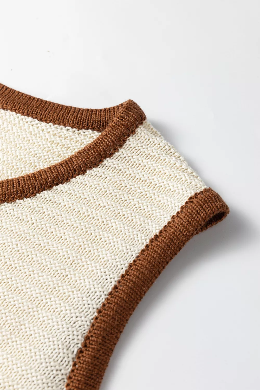 Contrast Trim Tie-Front Sweater Vest, image 10