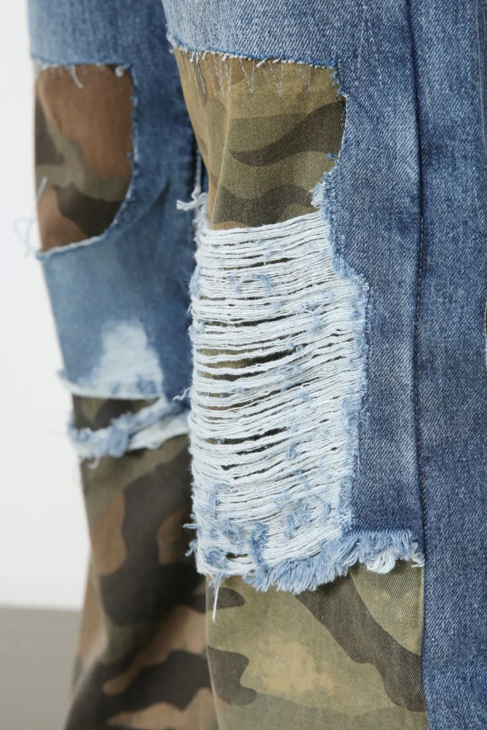 Men's Distressed Camouflage Jeans, image 7