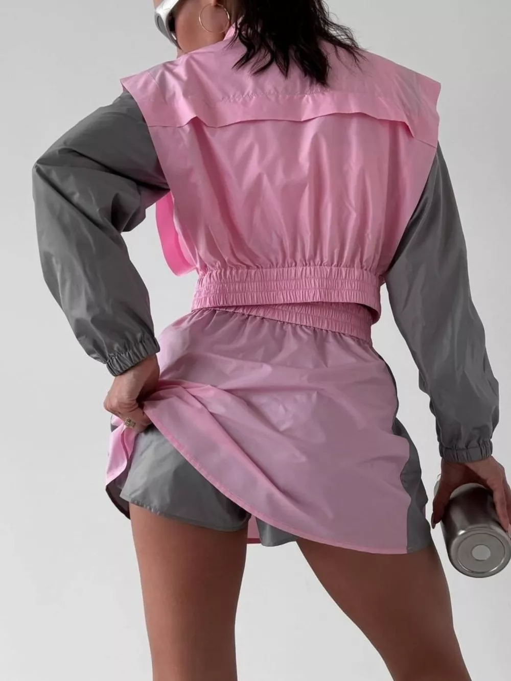 Color Block Outerwear and Skirt Set, image 7