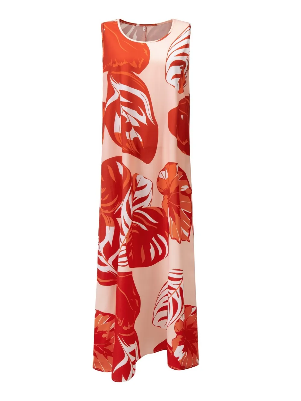 Printed Round Neck Mini Tank Dress, image 6