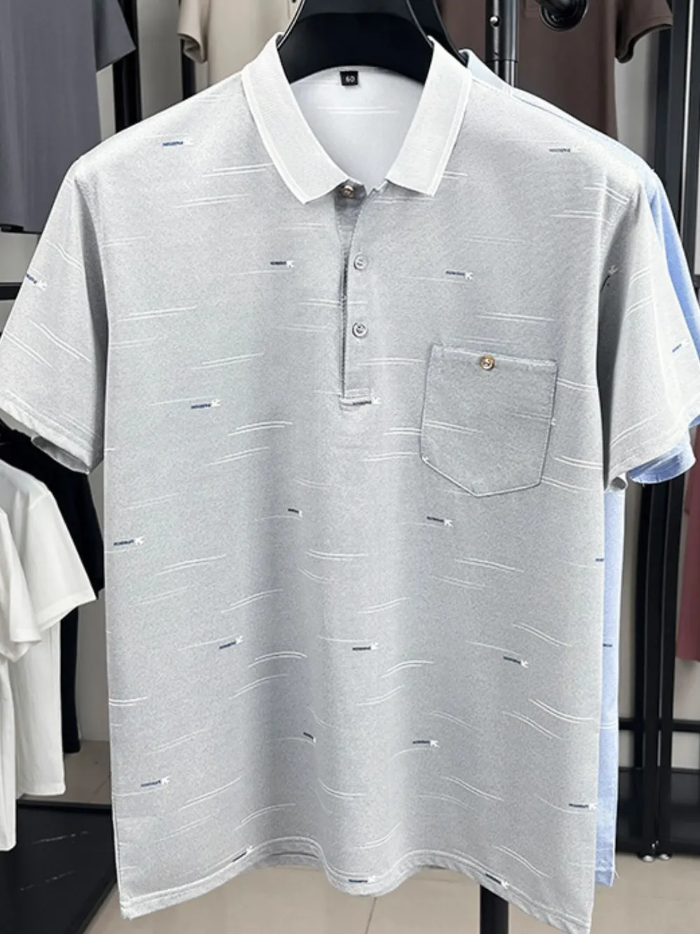 Men's Plus Size Collared Neck Short Sleeve Polo, image 2