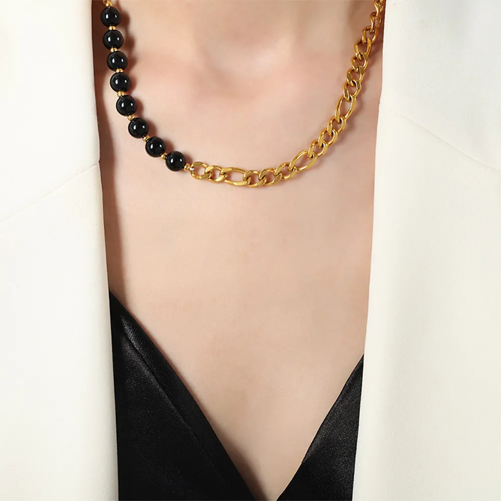 Bead Detail Chunky Chain Necklace, image 5
