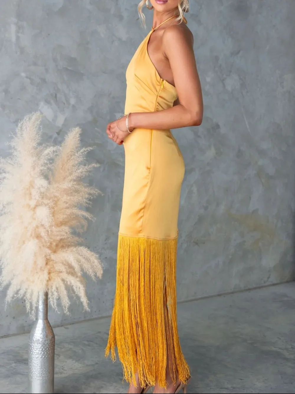Fringe Halter Neck Dress, image 8