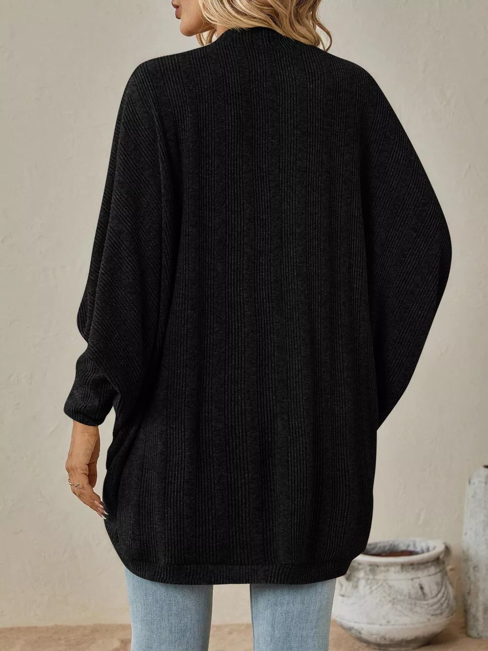 Open Front Batwing Sleeve Cardigan, image 6