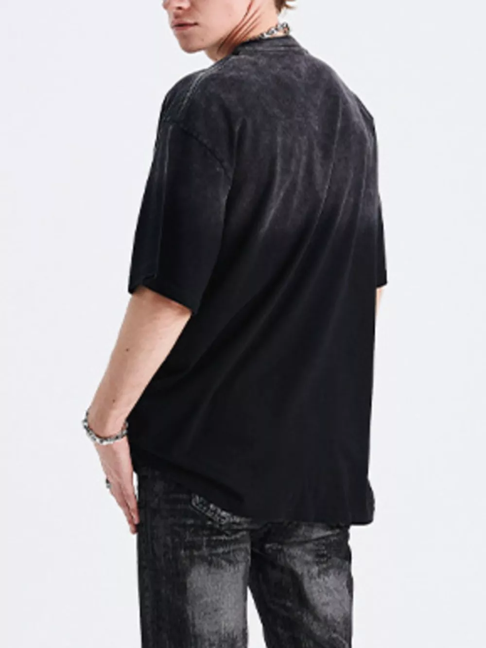 Men's Graphic Round Neck Oversized T-Shirt, image 5