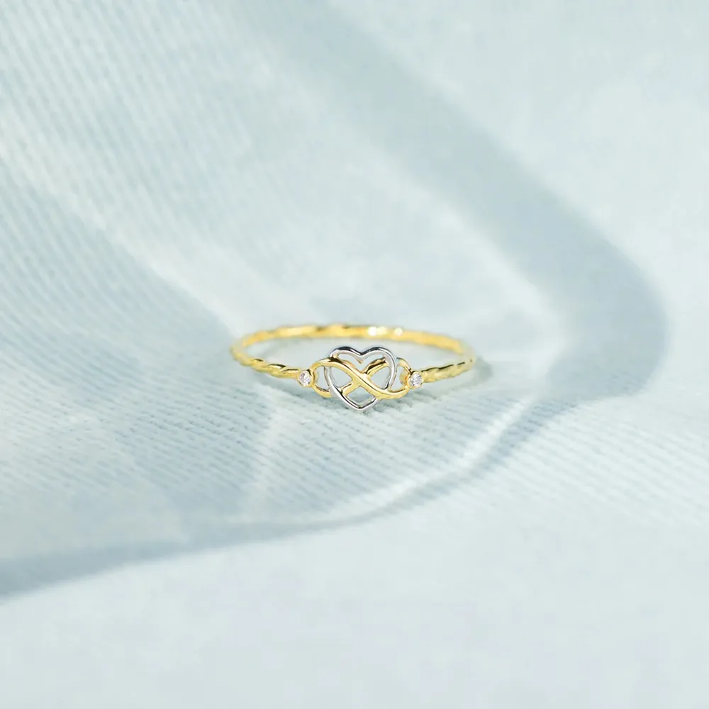 Number 8 Heart 925 Sterling Silver Ring, image 2
