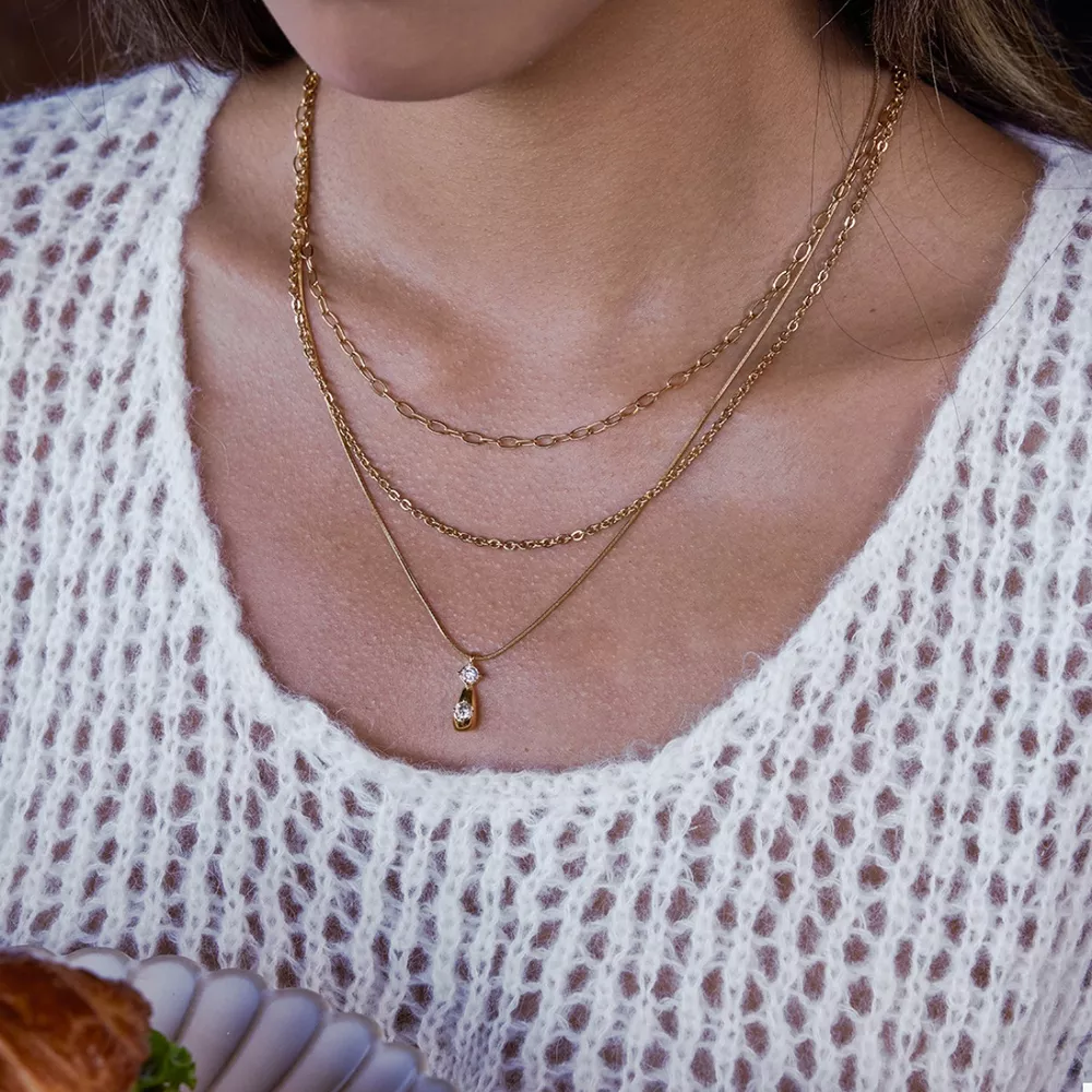 Three Layered Pendant Necklace, image 10