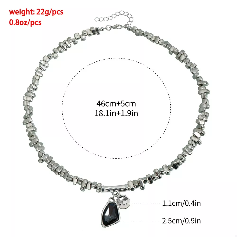 Silver-Plated Minimalist Pendant Necklace, image 7