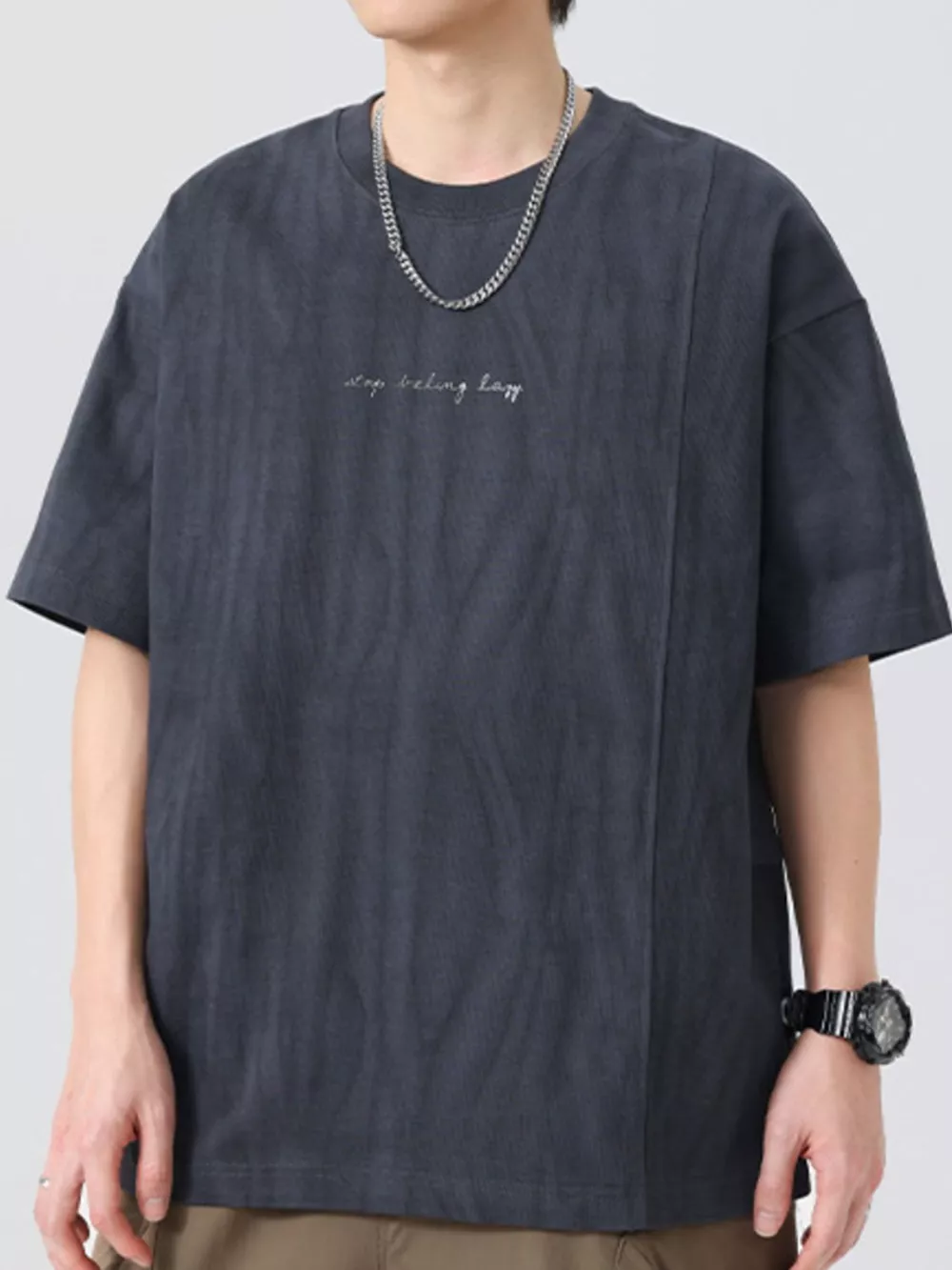 Men's Plus Size Oversized Short Sleeve Round Neck T-Shirt