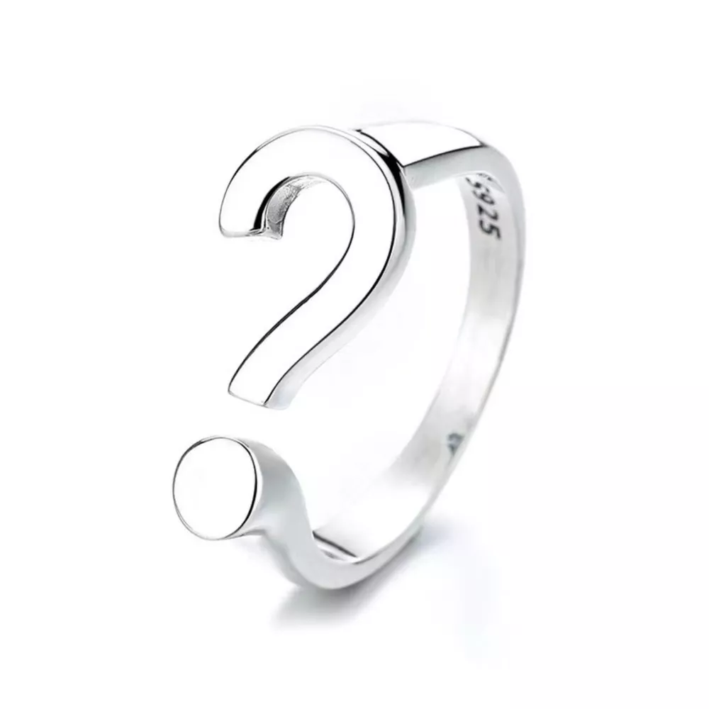 Question Mark Adjustable Open Ring, image 6