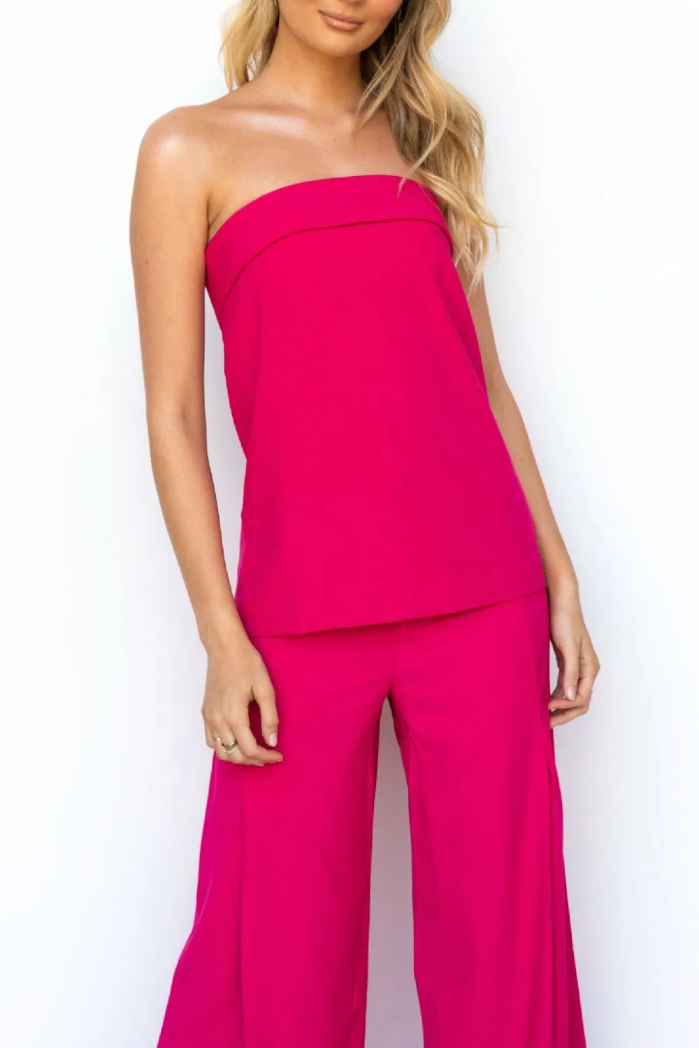 Tube Top and Wide Leg Pants Set, image 4