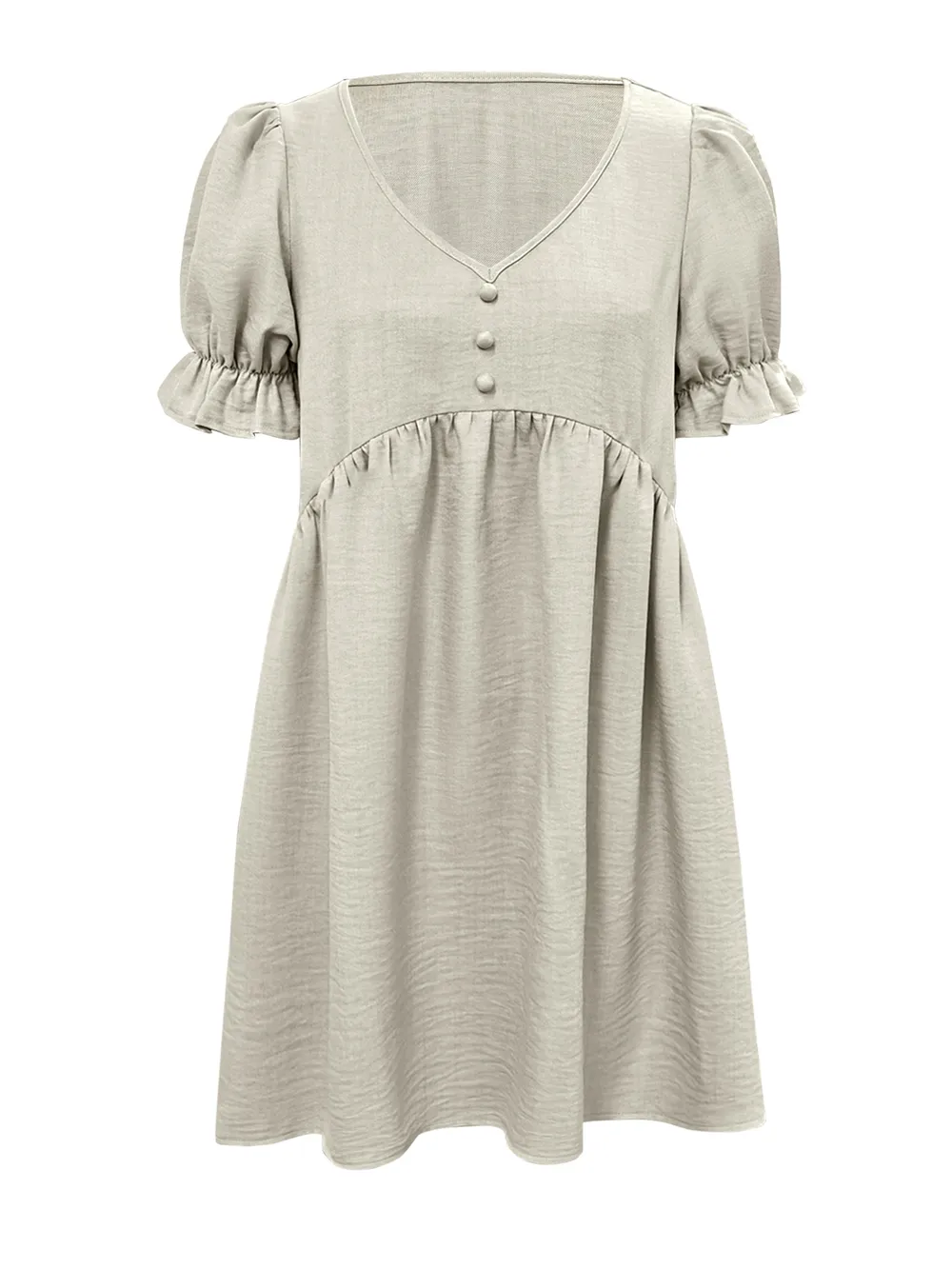 Puff Sleeve Babydoll Mini Dress, image 5