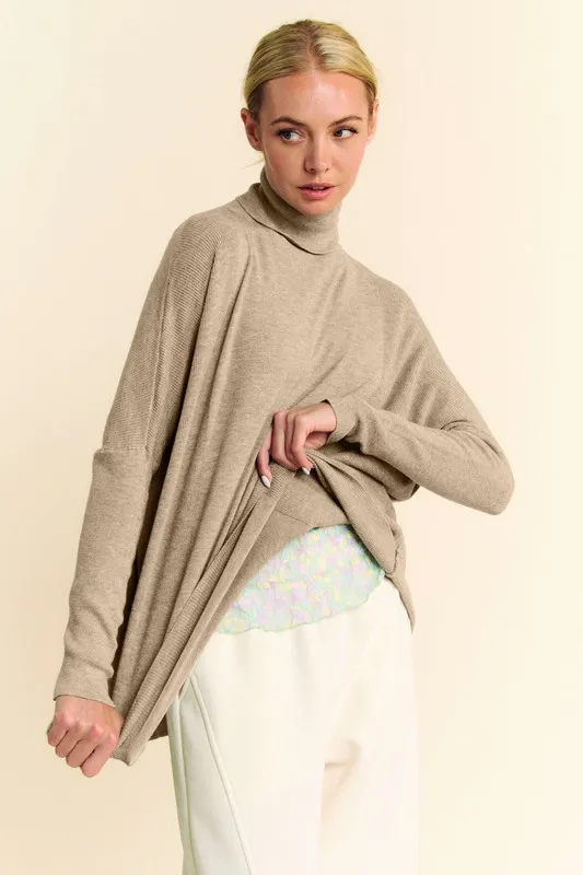 Turtleneck Long Sleeve Knit Top, image 2