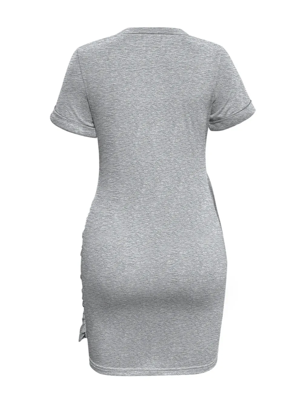 Round Neck Short Sleeve Mini Tee Dress, image 7