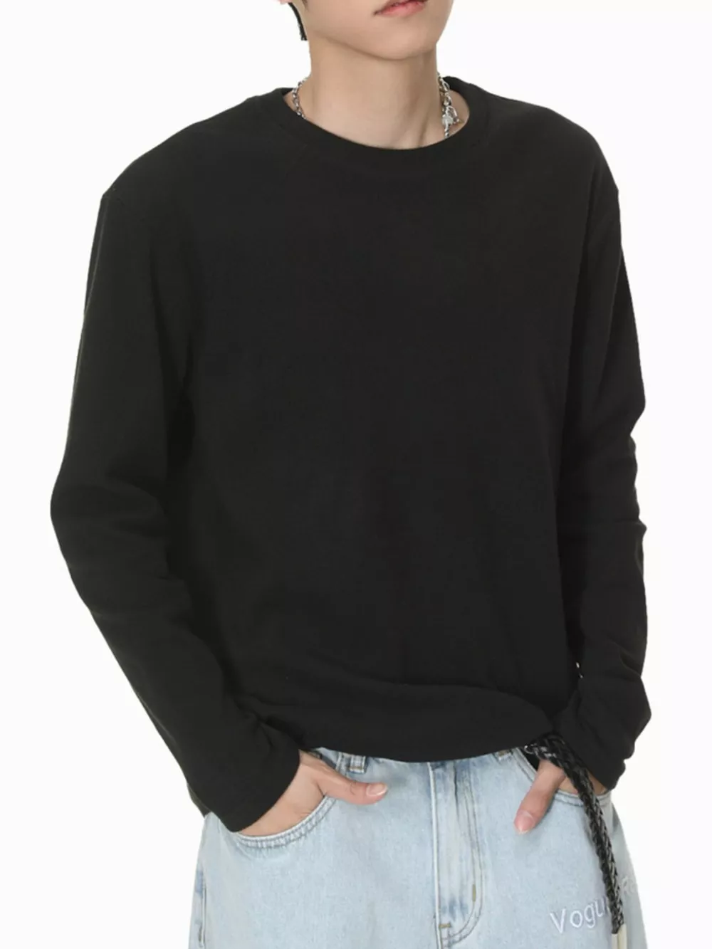 Men's Long-Sleeve Crew Neck T-Shirt