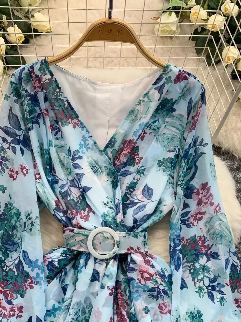 Floral Print Ruffle Hem Mini Dress, image 14