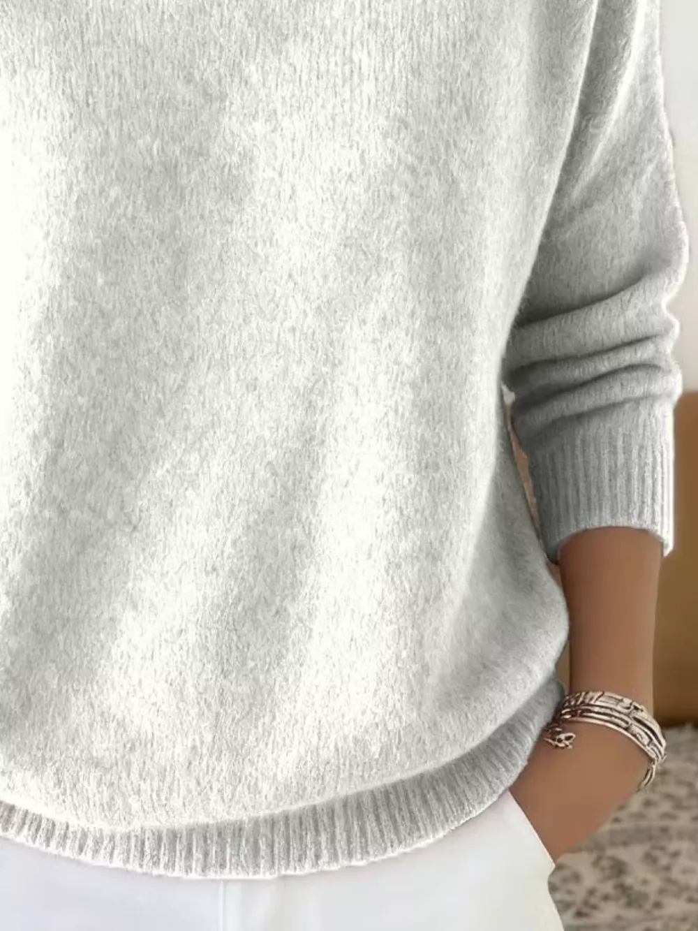 Turtleneck Long Sleeve Sweater, image 8