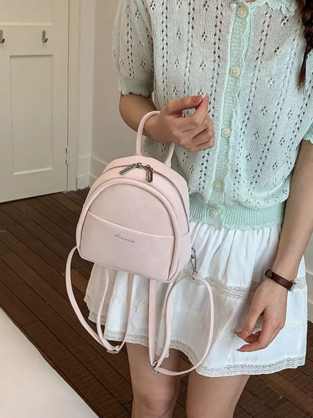 Adjustable Strap Mini Backpack Bag, image 7