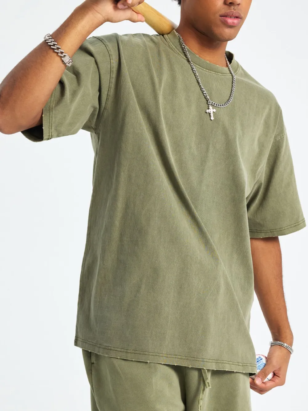 Men's Casual Oversized Cotton T-Shirt, image 7