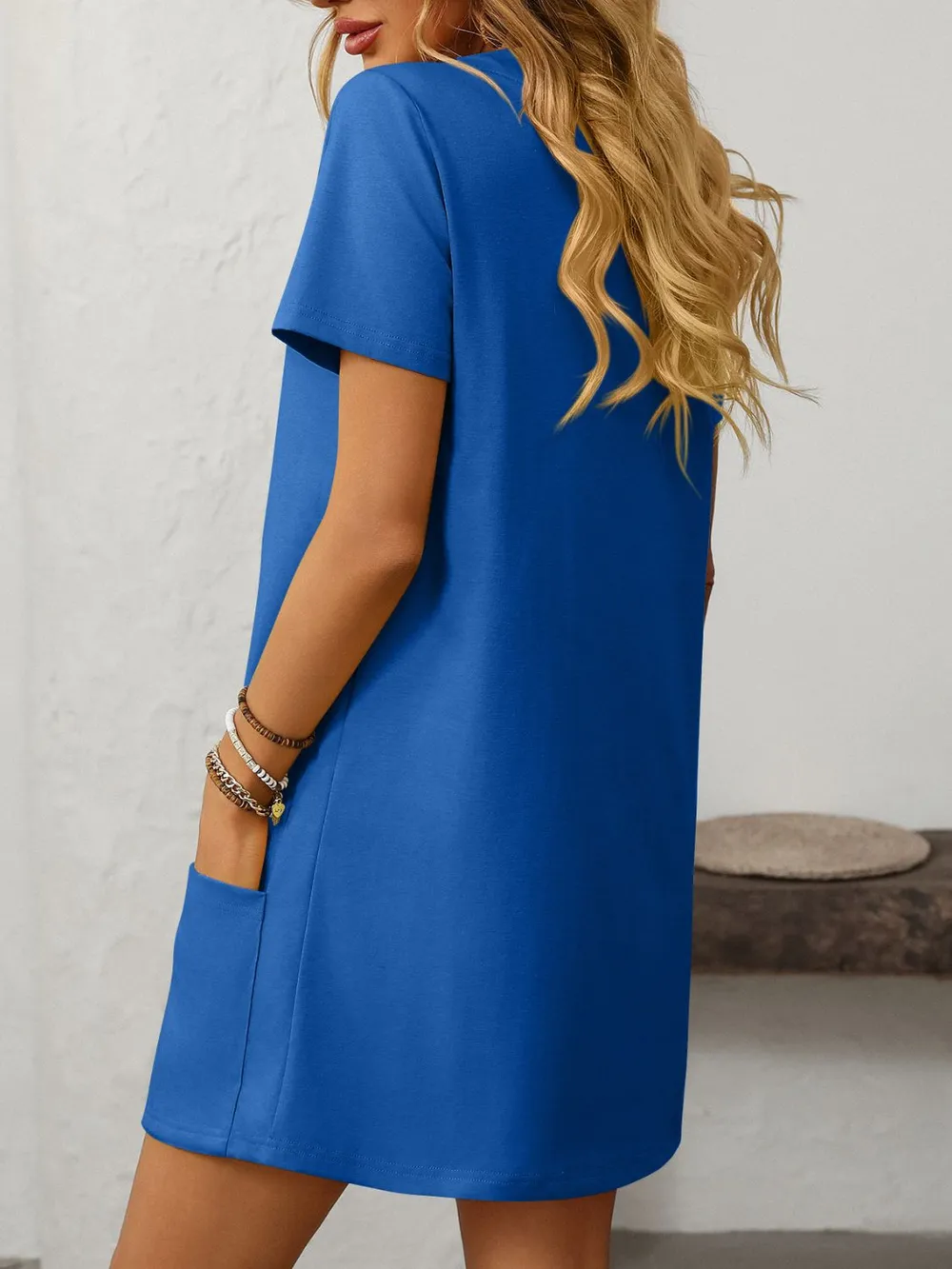 Square Neck Short Sleeve Mini Dress, image 11