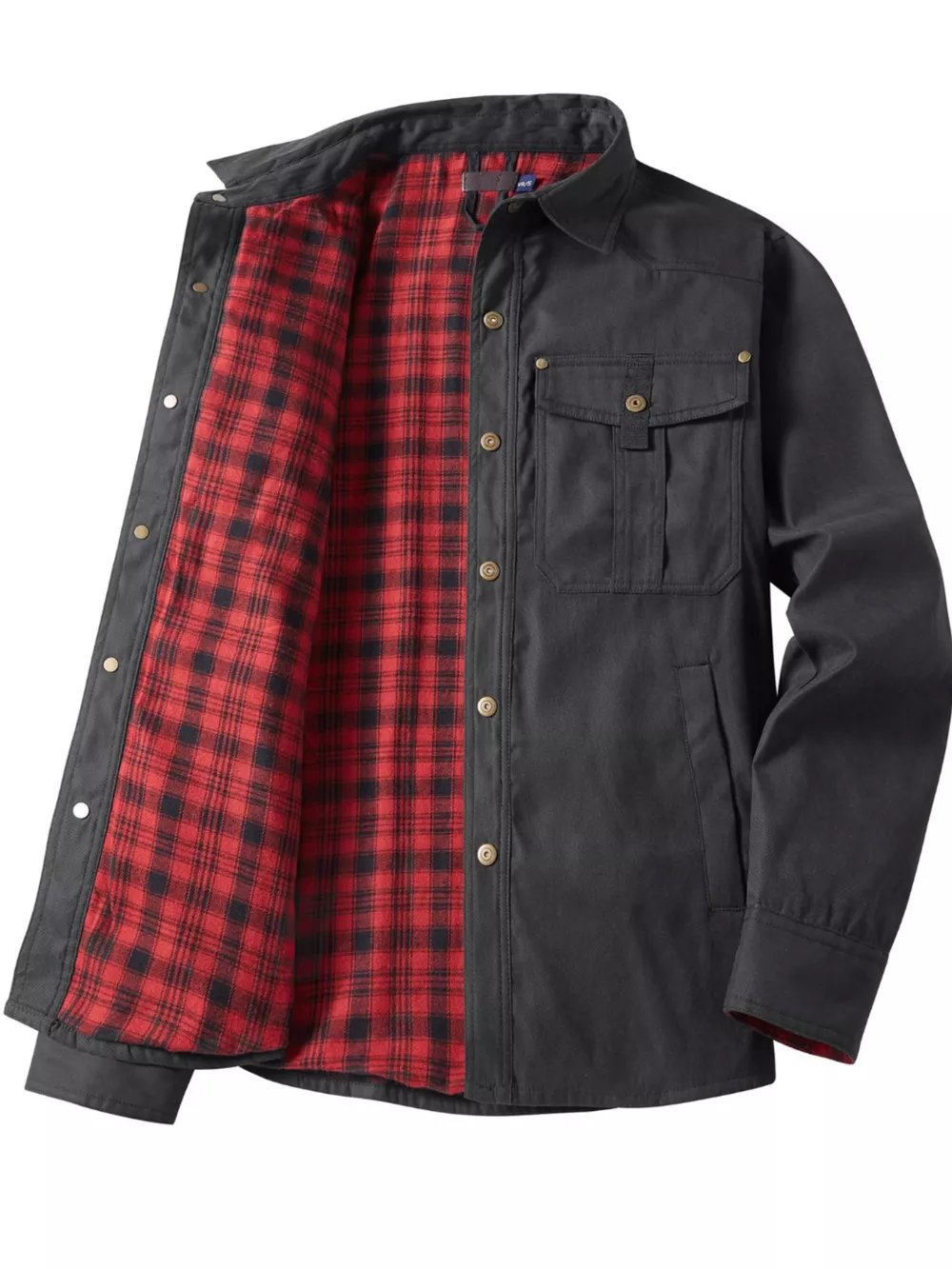 Men's Snap Down Long Sleeve Jacket, image 4