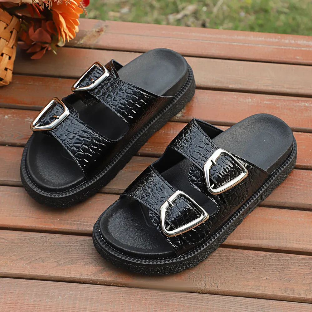 Double Buckle Platform Sandals, image 5