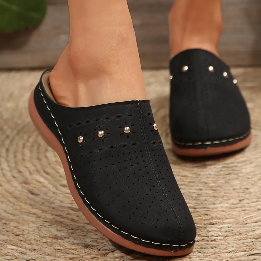 Round Toe Wedge Sandals, image 2