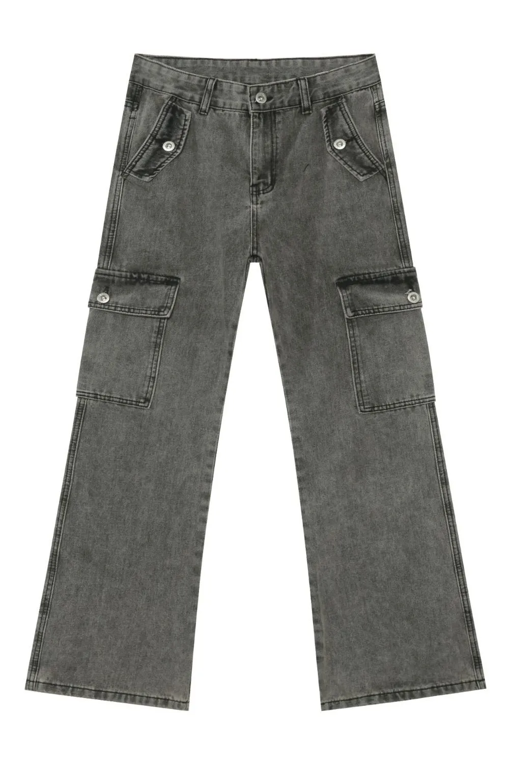 Men's Straight Leg Jeans with Cargo Pockets, image 5