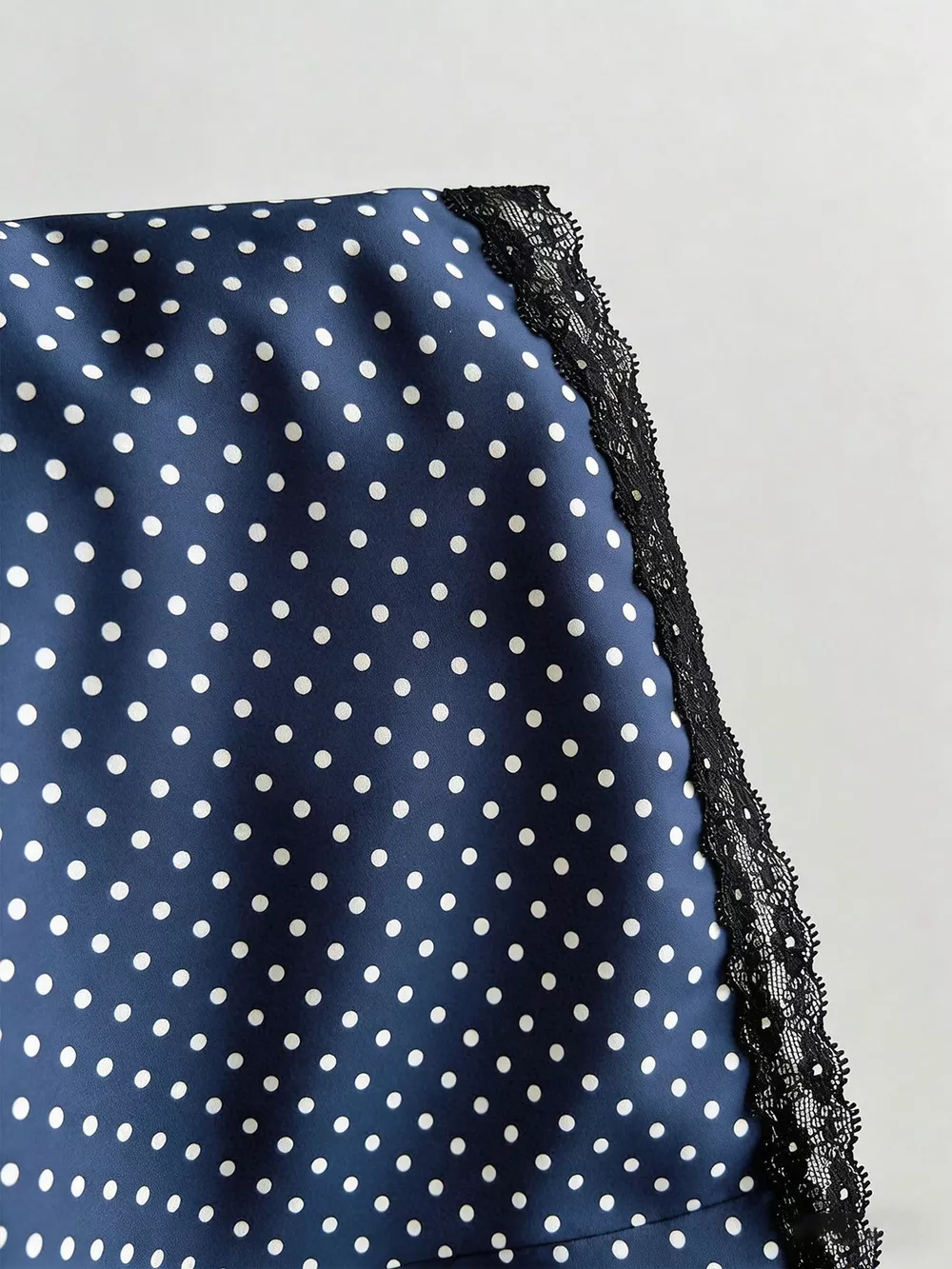 Polka Dot Lace Trim Puff Sleeve Top, image 13