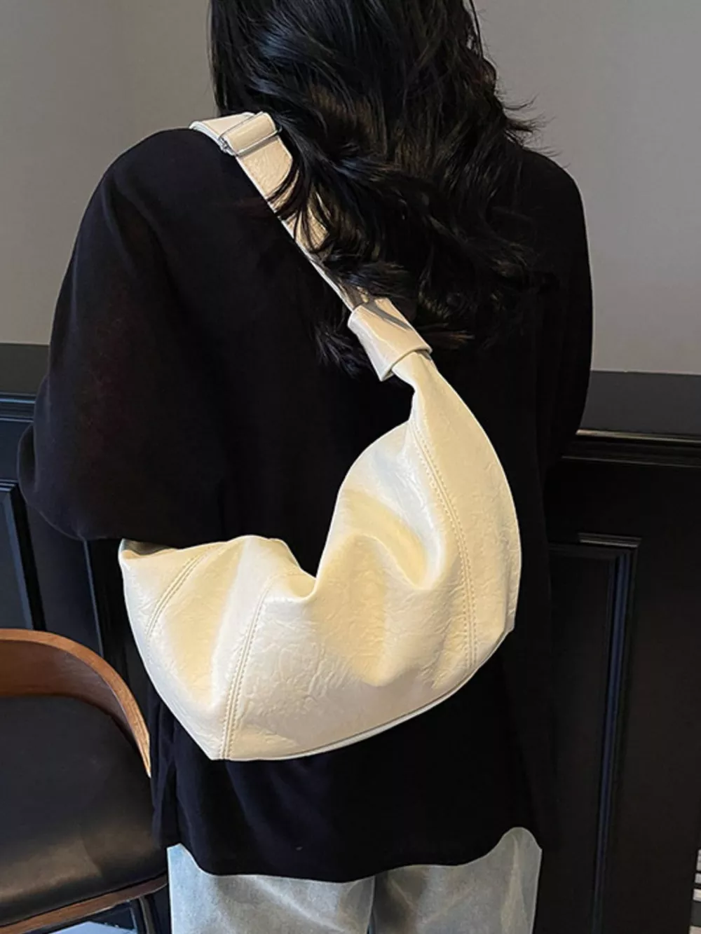 Casual Style Crescent Crossbody Bag, image 5