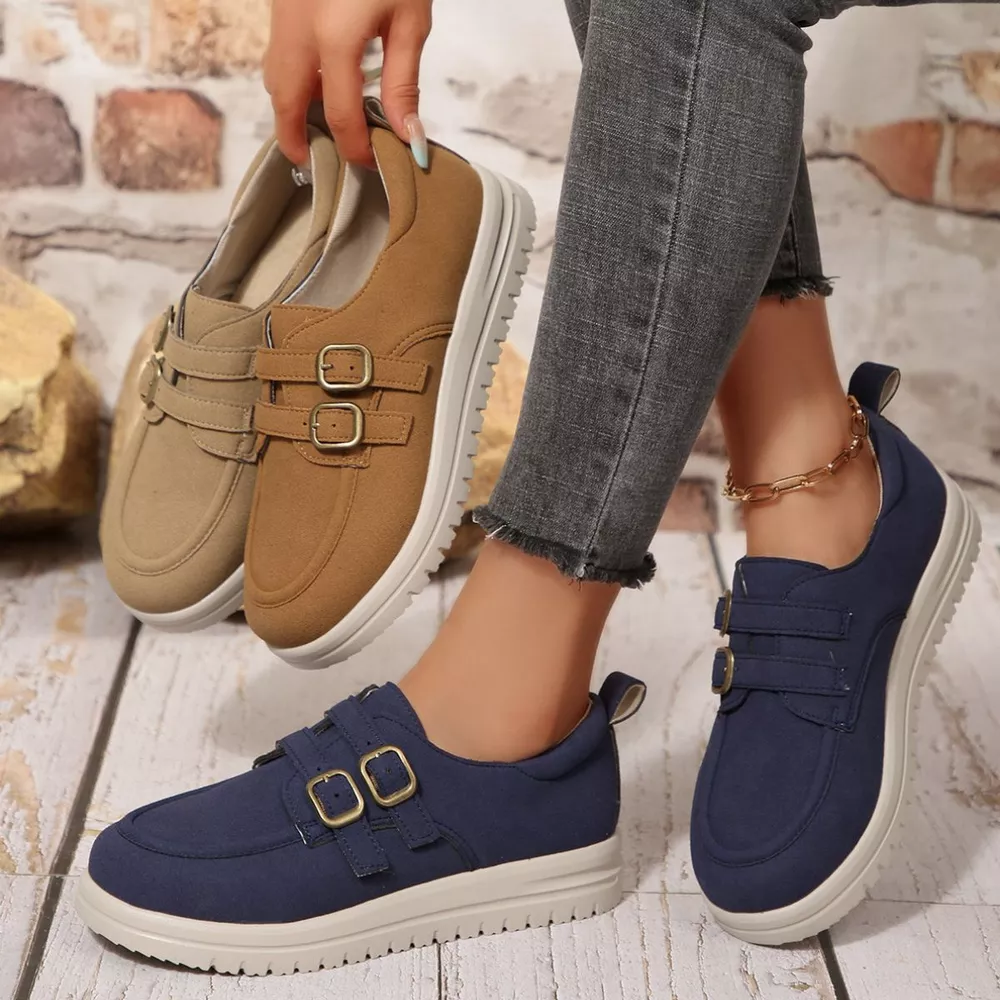 Buckle Accent Casual Loafers, image 2