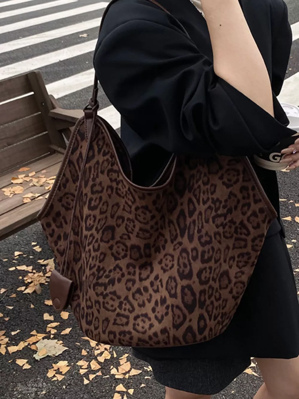 Leopard Print Large Tote Bag, image 5