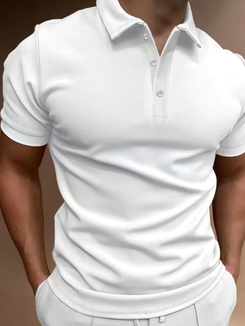 Men's Full Size Collared Neck Short Sleeve Polo Plus Size, image 2
