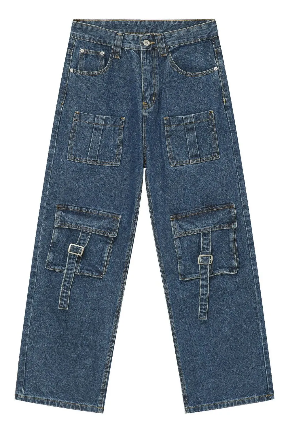 Men's Mid Rise Jeans with Cargo Pockets, image 9
