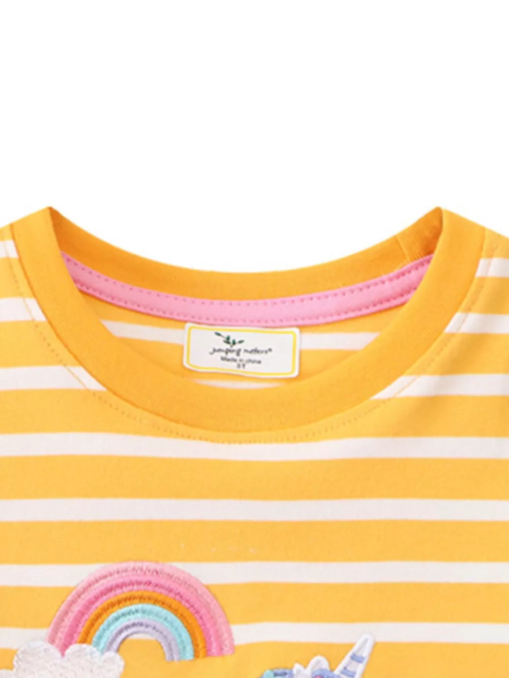 Children's Striped Unicorn Short Sleeve T-Shirt, image 3
