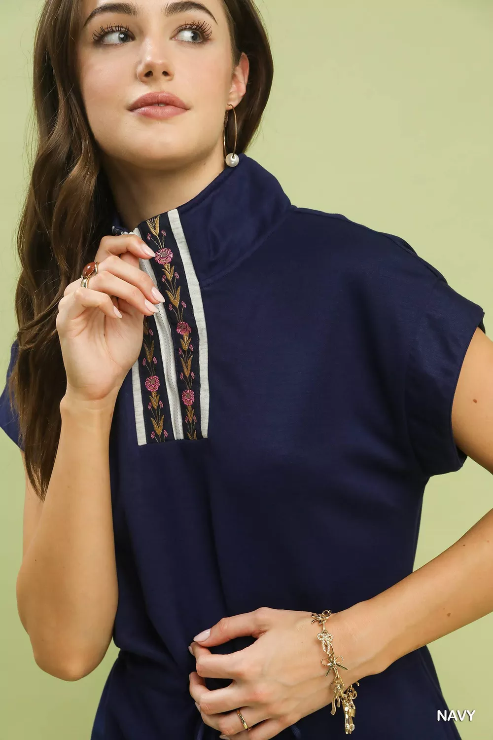 Dolman Sleeve Zip Detail Dress, image 5