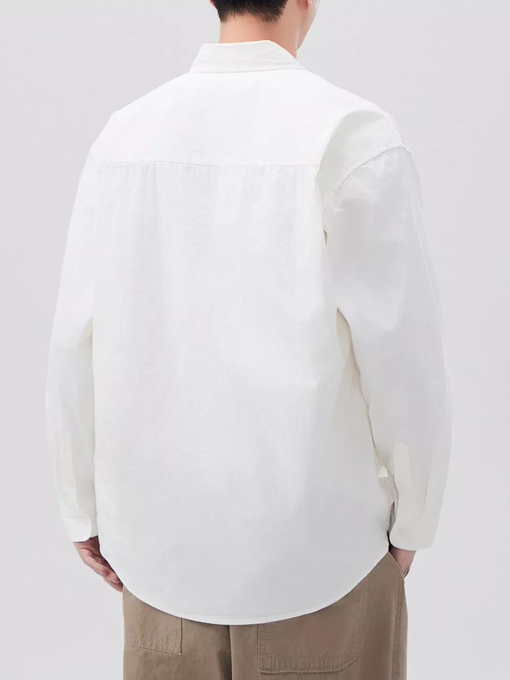 Men's Plus Size Button Up Long Sleeve Shirt, image 4