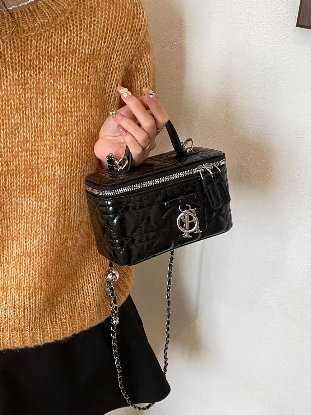 Top Handle PU Leather Crossbody Bag, image 3