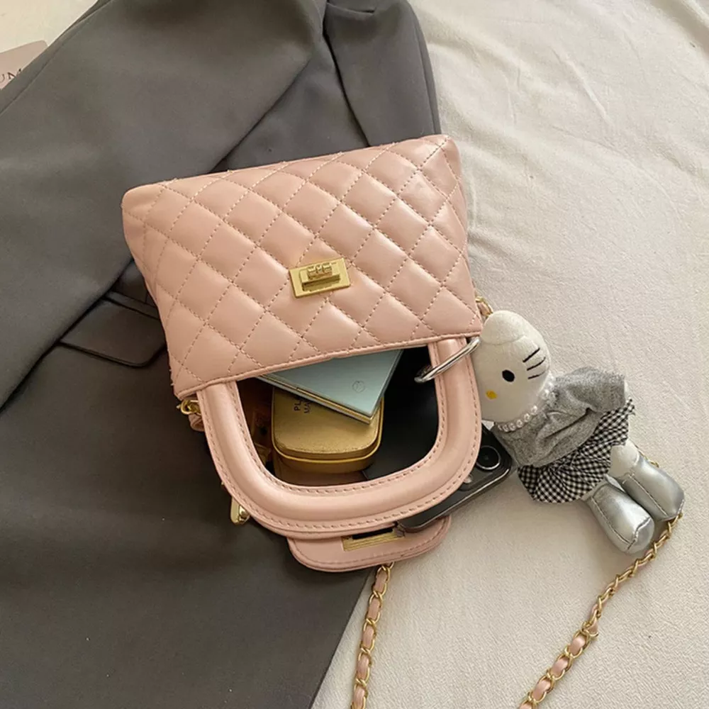 Quilted Chain Strap Crossbody Bag, image 8