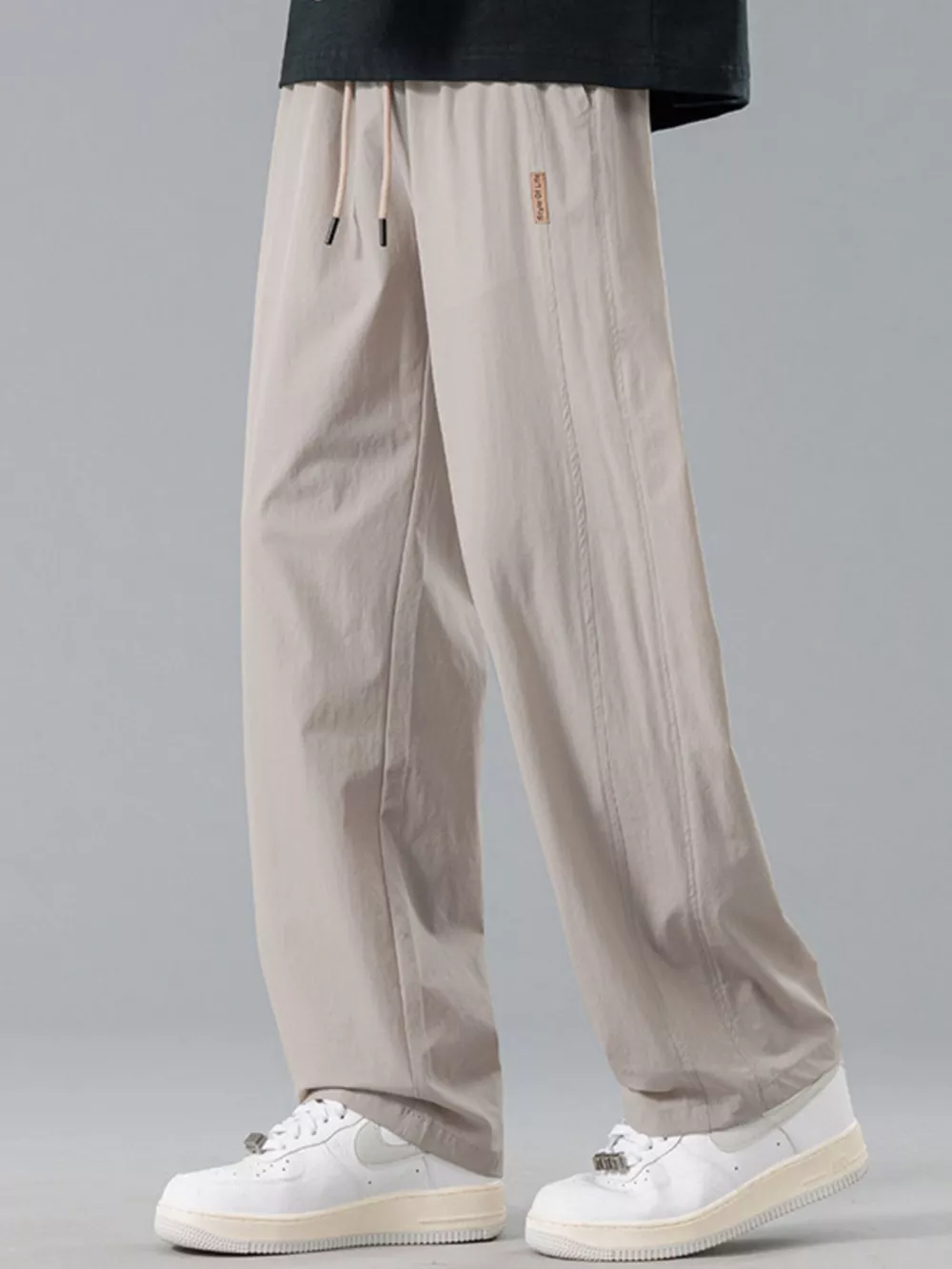 Men's Plus Size Loose Fit Drawstring Casual Pants, image 2