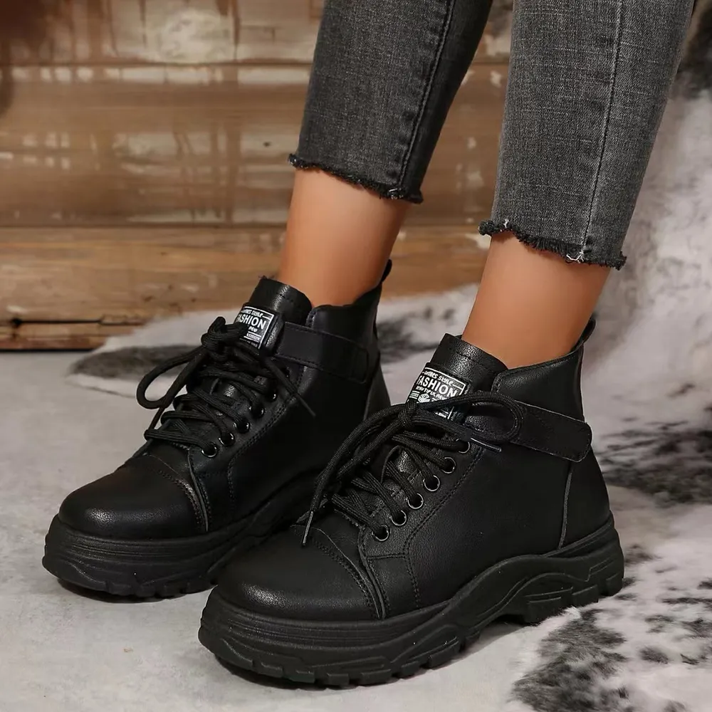 Lace Up Platform Combat Boots, image 2