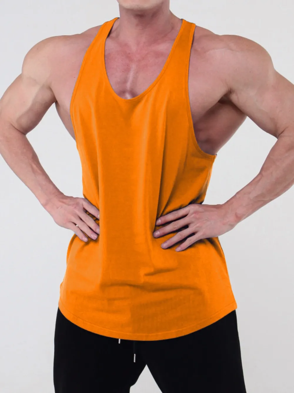 Men's Plus Size Round Neck Racerback Tank, image 7