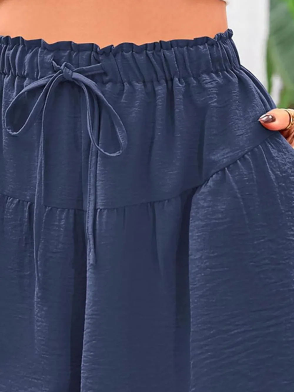 Full Size Casual Drawstring High Waist Relaxed Shorts Plus Size, image 4