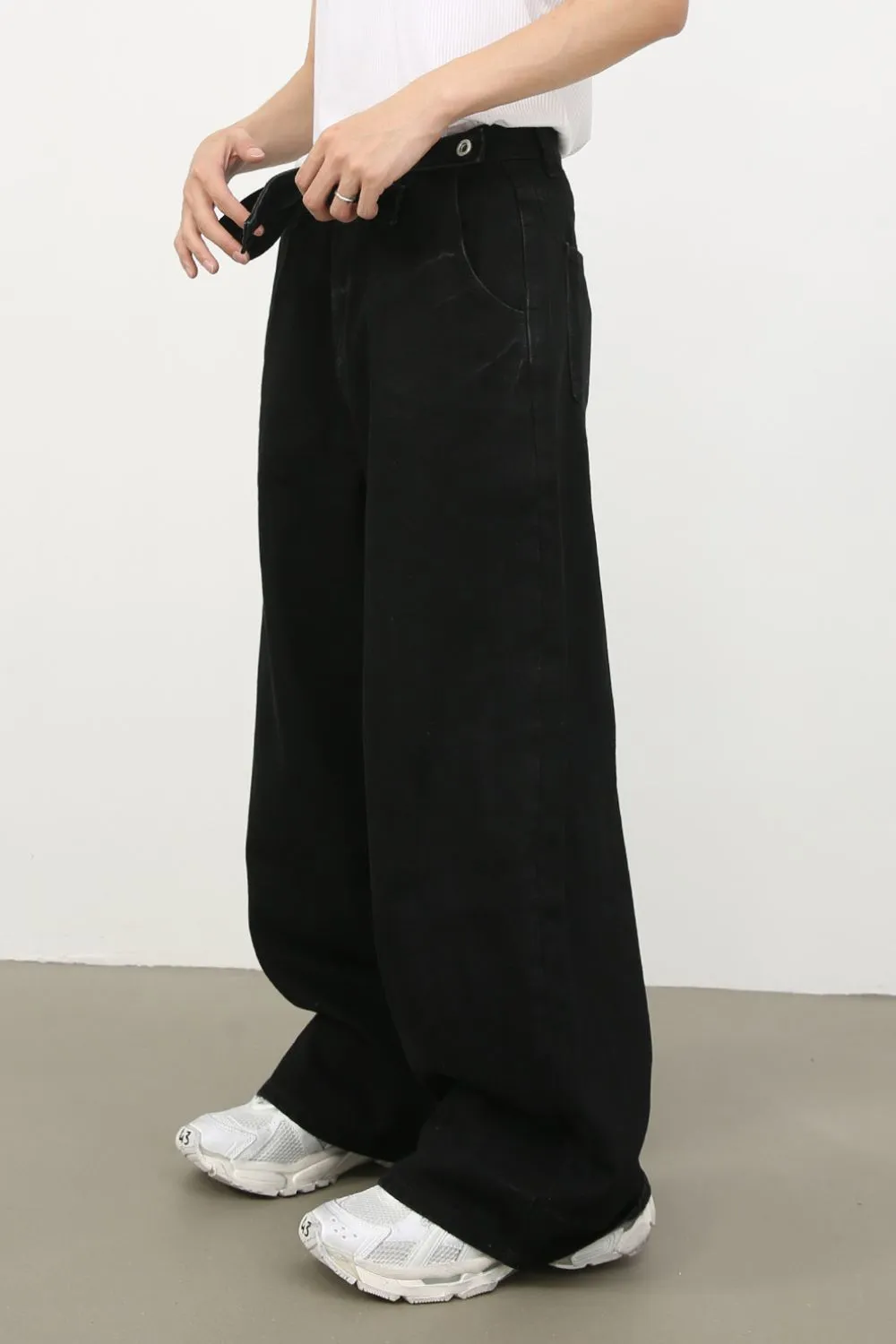 Men's Mid Rise Wide Leg Jeans, image 4