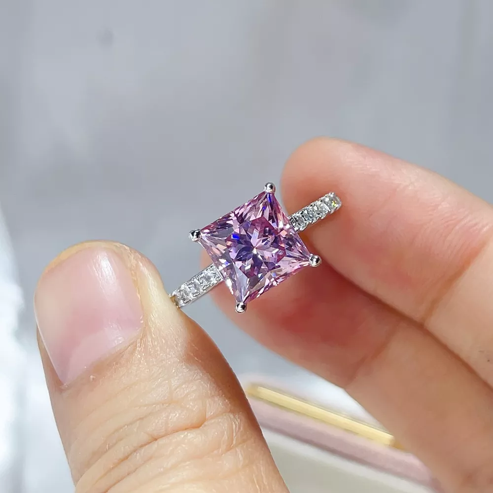 2 Carat 925 Sterling Silver Moissanite Ring, image 3