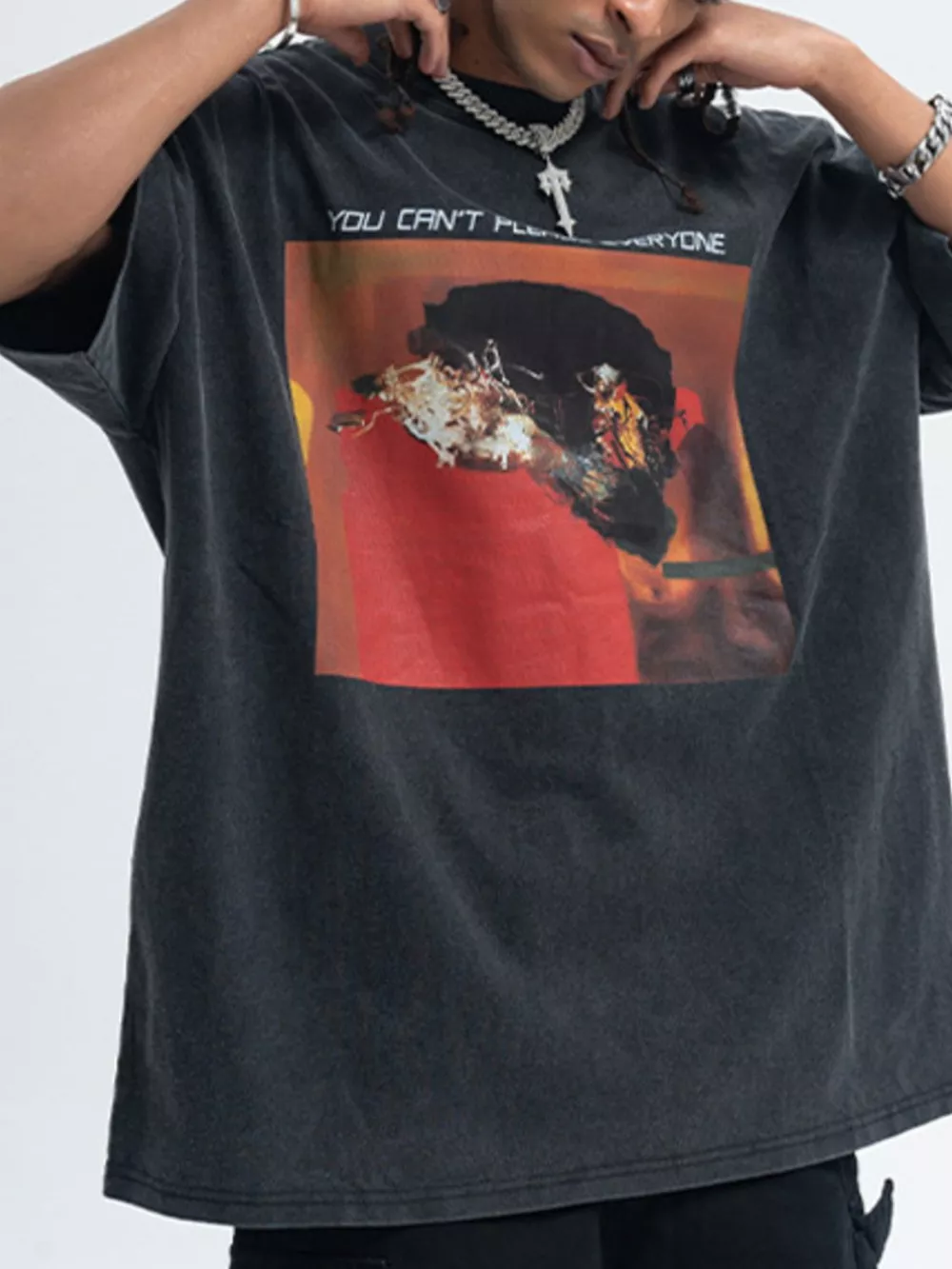 Men's Graphic Round Neck Short Sleeve T-Shirt, image 2