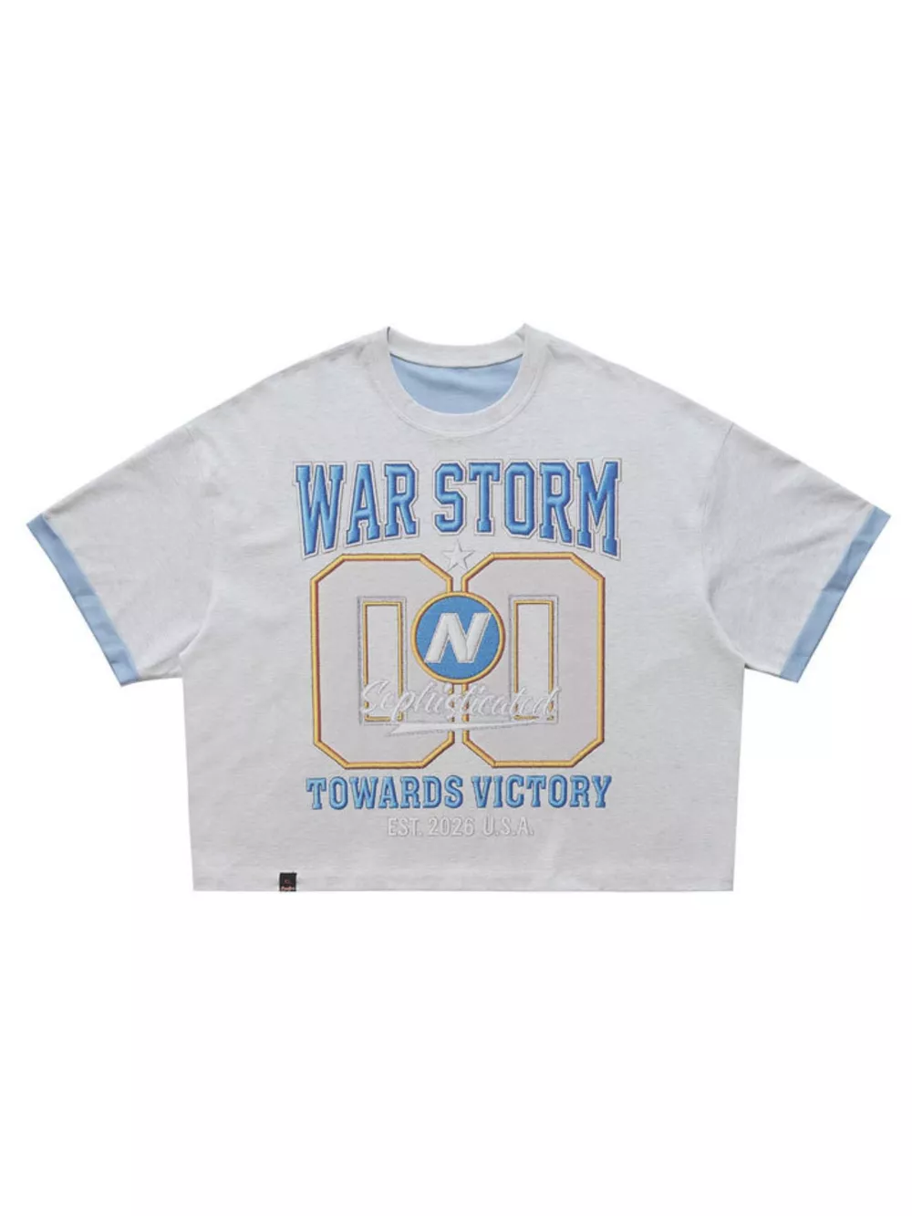Men's War Storm Graphic Round Neck T-Shirt, image 3